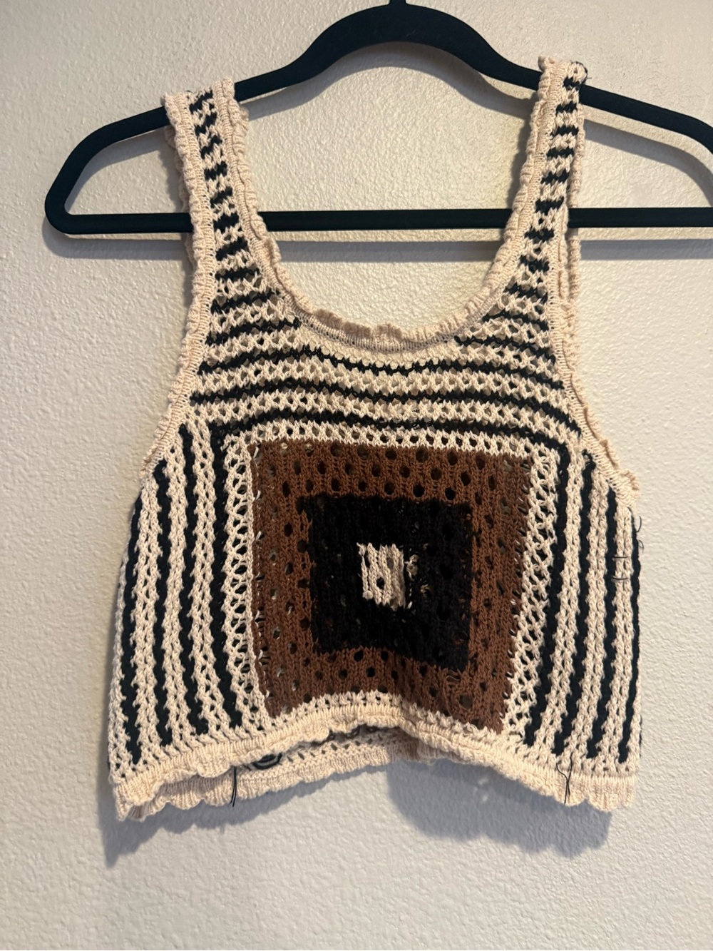 Women's Cotton On Crochet Square Front Cropped Tank Top